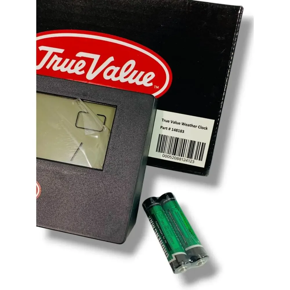 True Value New Weather Clock Temperature Humidity Sleep Alarm and Date Battery